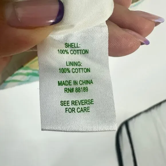 Lilly Pulitzer Summer Plaid Tie Back Ruffle Strapless Franco Dress Size 6 Beach - Picture 8 of 15